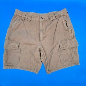 Duluth Trading‎ Co Fire Hose Cargo Shorts Mens 40 Brown Cotton 10" Inseam Work